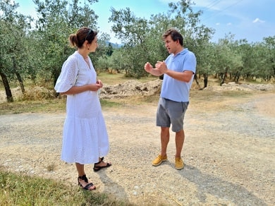 S Filippo Alampi na jeho farmě Fattoria Ramerino nad italskou Florencií.